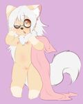  blanket blush canine cat cub dog eyewear feline female glasses hair mammal millicent navel nipples nude paws pussy young 