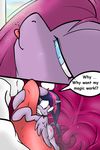  2015 absurd_res blue_eyes cutie_mark dialogue duo earth_pony english_text equine female feral friendship_is_magic gtsdev hair hi_res horn horse long_hair macro mammal my_little_pony pink_hair pinkamena_(mlp) pinkie_pie_(mlp) pony purple_eyes speech_bubble teeth text tongue twilight_sparkle_(mlp) vore winged_unicorn wings 