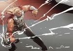  armor cape electricity hammer male_focus marvel mjolnir nikumeron solo thor_(marvel) 