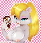  anthro berri blonde_hair breasts chipmunk conker&#039;s_bad_fur_day female hair looking_at_viewer mammal nipples open_mouth rodent teeth tongue unknown_artist 