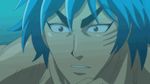  animated animated_gif blue_hair lowres toriko water 