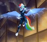  anthro clothing equine female friendship_is_magic mammal my_little_pony oneofyouare pegasus power_ponies_(mlp) rainbow_dash_(mlp) solo suit tight_clothing wings zapp_(mlp) 