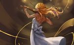  blonde_hair darkers dress highres instrument long_hair miyazono_kawori shigatsu_wa_kimi_no_uso solo violin white_dress 