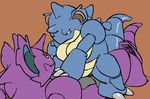  ambiguous_gender couple duo machv99 nidoking nidoqueen nintendo pok&eacute;mon video_games 