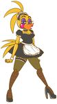  animatronic avian bird chicken female five_nights_at_freddy&#039;s five_nights_at_freddy&#039;s_2 french_maid machine maid maid_uniform mechanical robot snaxattacks solo toy_chica_(fnaf) uniform 