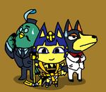  albus animal_crossing ankha brewster canine cat crossover eliza feline gedonko headdress horace mammal moustace nintendo pidgeon polearm skullgirls staff suit sweat sweatdrop video_games weapon wolf wolfgang_(animal_crossing) 