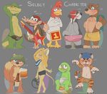  ! alcohol alligator anthro armpits backpack badger bald banana banjo-kazooie banjo_(banjo-kazooie) barefoot beak bear beer beverage blush body_hair bottle buckteeth bulge bumper_(diddy_kong_racing) butt chubby claws clothing collar conker conker&#039;s_bad_fur_day crossover cute dialogue diddy_kong diddy_kong_racing donkey_kong_(series) donkey_kong_country drink drumstick_(diddy_kong_racing) drunk english_text eyewear feline female food fruit fur goggles guitar hairy_chest half-closed_eyes hand_on_butt hat headgear helmet hollo_nut kremling krunch looking_at_viewer male mammal monkey mouse musical_instrument mustelid navel nintendo nipples open_mouth pawpads paws pipsy presenting presenting_hindquarters primate raised_arm raised_leg reptile rodent rooster scalie sharp_claws sharp_teeth sheath shell sign sitting size_difference smile spikes squirrel standing teeth text tiger timber tiptup toe_claws tongue tongue_out turtle underwear video_games 