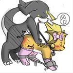  anal bandai bdsm blackveemon bondage bound crossdressing crossover digimon male male/male nintendo penis pok&eacute;mon raichu rairai sissy video_games 