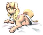  2015 anus blush butt clothing cutie_mark dock equine female feral hair horn long_hair looking_at_viewer mammal my_little_pony pussy solo taps tara_strong teats underhoof unicorn 