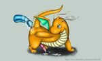  cum cum_string disembodied_penis dragonite male male/male nihontd nihonthedragon nintendo penis pok&eacute;mon raised_tail solo video_games 