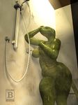  2015 anthro big_breasts blx24 breasts eyes_closed female green_skin hi_res inside lizard nails navel nude reptile scalie shower solo standing thick_thighs water wet wide_hips 