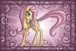  2013 blue_eyes butt cutie_mark equine female feral fluttershy_(mlp) friendship_is_magic fur hair hi_res horse looking_at_viewer mammal my_little_pony open_mouth pegasus pink_fur pink_hair pony raptor007 smile solo wings yellow_feathers yellow_fur 