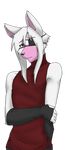  anthro canine clothing eye_patch eyewear five_nights_at_freddy&#039;s five_nights_at_freddy&#039;s_2 fox fur hair mammal mangle_(fnaf) nukde shirt 