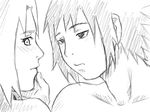 1girl animated animated_gif anna_kokoro_(anko) greyscale haruno_sakura hetero kiss lowres monochrome naruto_(series) naruto_shippuuden uchiha_sasuke 