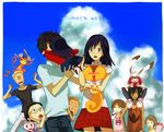  5boys bad_id bad_pixiv_id black_hair character_request child goggles goggles_on_head ikezawa_kazuma kari-kenji king_kazuma koiso_kenji multiple_boys multiple_girls nanamura shinohara_natsuki summer_wars 