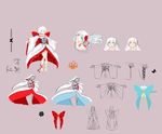  absurdres barefoot blue_eyes clothes concept_art design feet highres japanese_clothes original pinkisch toes white_hair 