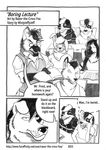  2015 anthro black_and_white border_collie canine class classes clothed clothing comic dialogue dog fur hair labrador lagomorph looking_at_viewer male mammal maned_wolf monochrome rabbit razor-the-cross-fox school smile student teacher wolf young 