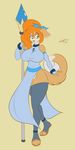  anthro big_breasts blush breasts brown_fur canine clothed clothing dog female fur green_eyes hair huge_breasts kibbles long_hair mammal mastergodai open_mouth orange_hair smile solo uberquest white_fur 
