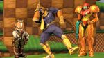  3d animated animated_gif captain_falcon cup dance dancing f-zero fox_mccloud furry metroid nintendo samus_aran smile star_fox super_smash_bros. 