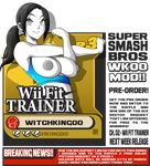  black_hair breasts grey_eyes long_hair nintendo ponytail puffy_nipples smile super_smash_bros. wii_fit wii_fit_trainer witchking00 