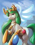  ajin deity equine female green_eyes green_hair hair horn horse long_hair mammal nintendo palutena pony shield unicorn video_games 