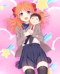  bad_id bad_twitter_id blush bow character_doll doll gekkan_shoujo_nozaki-kun long_hair mery_(apfl0515) nozaki_umetarou orange_hair pleated_skirt polka_dot polka_dot_bow purple_eyes rouman_academy_uniform sakura_chiyo school_uniform skirt thighhighs zettai_ryouiki 