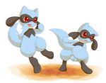  2015 anthro anus backsack ball_grab balls bent_over big_butt blush butt canine cute_fangs digitigrade duo fully_sheathed hand_on_balls jumping looking_away looking_back male mammal nervous nintendo open_mouth pok&eacute;mon presenting riolu schnecken sheath smile thick_thighs video_games 