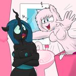  ! 2015 anthro areola breasts changeling equine erect_nipples fan_character female fluffle_puff friendship_is_magic horse mammal my_little_pony nipples pony queen_chrysalis_(mlp) strangerdanger 