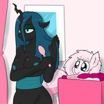  2015 anthro areola breasts changeling equine erect_nipples fan_character female fluffle_puff friendship_is_magic horse mammal my_little_pony nipples pony queen_chrysalis_(mlp) strangerdanger 