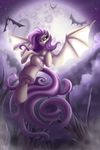  2015 bat bat_pony bat_wings cutie_mark equine falleninthedark fangs female feral flutterbat_(mlp) fluttershy_(mlp) friendship_is_magic full_moon hair hooves long_hair mammal moon my_little_pony outside underhoof wings 