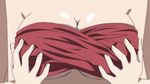  animated animated_gif breast_grab breasts cleavage grabbing lowres nisekoi tsugumi_seishirou 