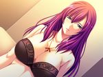  1girl bra breasts cleavage game_cg kawai_masaki large_breasts long_hair necklace underwear 