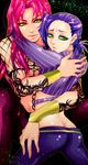  bad_id bad_pixiv_id diavolo dual_persona freckles green_eyes jojo_no_kimyou_na_bouken karyu male_focus multiple_boys pink_hair purple_hair vinegar_doppio 