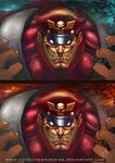 aura evil fighter flames hat m_bison male muscle street 