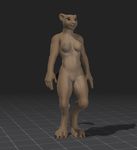  3d animated breasts butt claws dancing feline female lion mammal nipples nude pussy solo toe_claws 