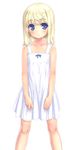  aoi_kumiko blonde_hair blue_eyes child dress looking_at_viewer original parted_lips short_hair solo sundress 