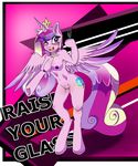  &lt;3 &lt;3_eyes 2015 abstract_background absurd_res alcohol anthro anthrofied areola beverage blush breasts cutie_mark english_text equine female friendship_is_magic fur glass hair hi_res holding hooves horn long_hair mammal multicolored_hair my_little_pony nipples nude one_eye_closed open_mouth pink_fur princess_cadance_(mlp) purple_eyes pussy solo text theecchiqueen wine wine_glass winged_unicorn wings 