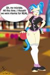  2015 allie_way_(mlp) anthro bottomless clothed clothing earth_pony english_text equine female half-dressed horse jrvanesbroek mammal pony pussy solo text 
