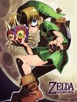  blonde_hair blue_eyes boots hat link male_focus mask moon pointy_ears shaded_face solo the_legend_of_zelda the_legend_of_zelda:_majora's_mask tunic typo walrus-ruin young_link 