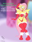 2015 anthro big_breasts blush breasts cleavage clothed clothing dialogue english_text equine female fluttershy_(mlp) friendship_is_magic huge_breasts jrvanesbroek mammal my_little_pony pegasus skimpy text wings 