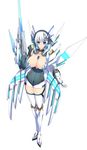  absurdres blue_eyes blue_hair blush breasts butterfly_hair_ornament hair_ornament highres large_breasts minamon_(vittel221) original parted_lips phantasy_star phantasy_star_online_2 simple_background solo white_background 