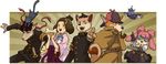  2girls 3boys animalization april_fools dai_gyakuten_saiban dog gyakuten_saiban iris_watson mikotoba_susato multiple_boys multiple_girls naruhoudou_ryuunosuke official_art sherlock_holmes sherlock_holmes_(gyakuten_saiban) tayoshi_kon 