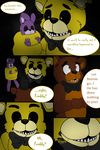  00kaori00 animatronic bear bonnie_(fnaf) bow_tie comic five_nights_at_freddy&#039;s freddy_(fnaf) golden_freddy_(fnaf) hat lagomorph machine male mammal mechanical rabbit robot top_hat 