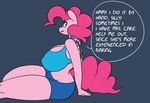  anthro big_breasts breasts cleavage clothed clothing earth_pony english_text equine female friendship_is_magic horse mammal my_little_pony pinkie_pie_(mlp) pony somescrub text 