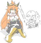  abs avian bird blush boots breasts cute egg female gijinka hair human japanese_text long_hair mammal muscles nintendo nipples open_mouth orange_hair penguin piplup plain_background pok&eacute;mon sitting talonflame text translation_request video_games what yellow_eyes 草薙芳_(artist) 