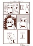  april_fools calendar_(object) comic commentary cosplay highres horns kantai_collection long_hair mittens monochrome moomin muppo no_humans northern_ocean_hime northern_ocean_hime_(cosplay) sazanami_konami shinkaisei-kan translated twitter_username 
