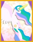  2015 absurd_res equine female feral friendship_is_magic hi_res horn mammal my_little_pony princess_celestia_(mlp) solo winged_unicorn wings zacatron94 