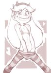  1girl bikini breasts conoghi looking_at_viewer monochrome small_breasts star_butterfly star_vs_the_forces_of_evil swimsuit 