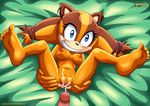 anthro anus barefoot breasts cum cum_on_pussy feet female male mammal mobius_unleashed nude palcomix penis pussy sega soles sonic_(series) sonic_boom spread_legs spreading sticks_the_jungle_badger toes 