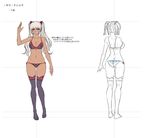  1girl ass back breasts butt_crack character_sheet concept_art dark_skin female hetero kagami_hirotaka kangoku_senkan kangoku_senkan_3 kila_kushan legs lilith-soft long_hair official_art sexy solo underwear 